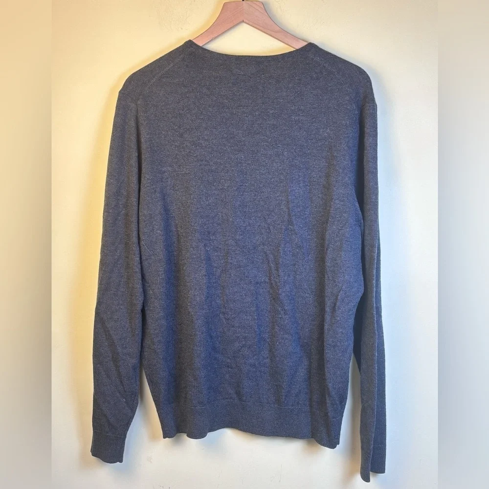 Nordstrom Men’s Shop 100% Italian Merino Wool Pullover Sweater Gray Size Large